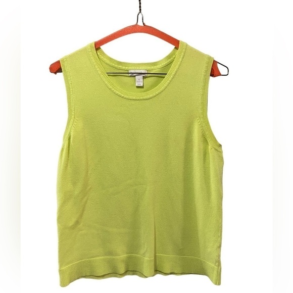 Charter Club Lime Green Sweater Vest - Picture 1 of 8
